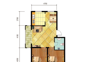 三室兩廳一衛(wèi)建筑面積75～85㎡